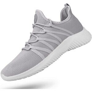 Men's Grey Breathable Lightweight Comfortable Non Slip Fashion Sneakers